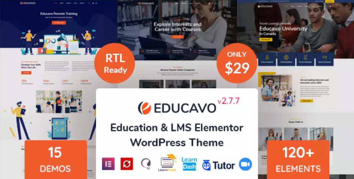 Educavo - Online Courses & Education WordPress Theme