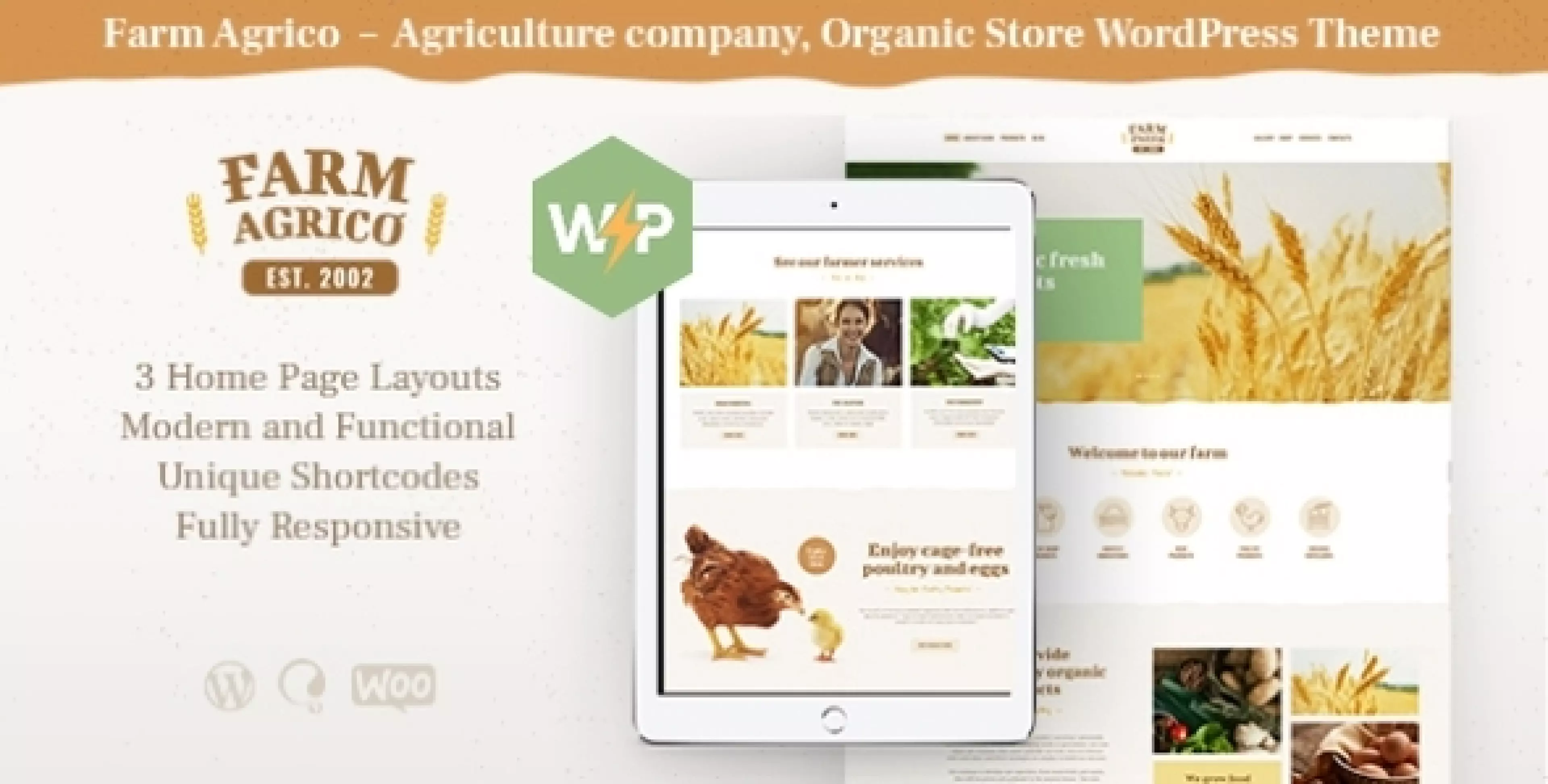Farm Agrico | Agricultural Business & Organic Food WordPress Theme