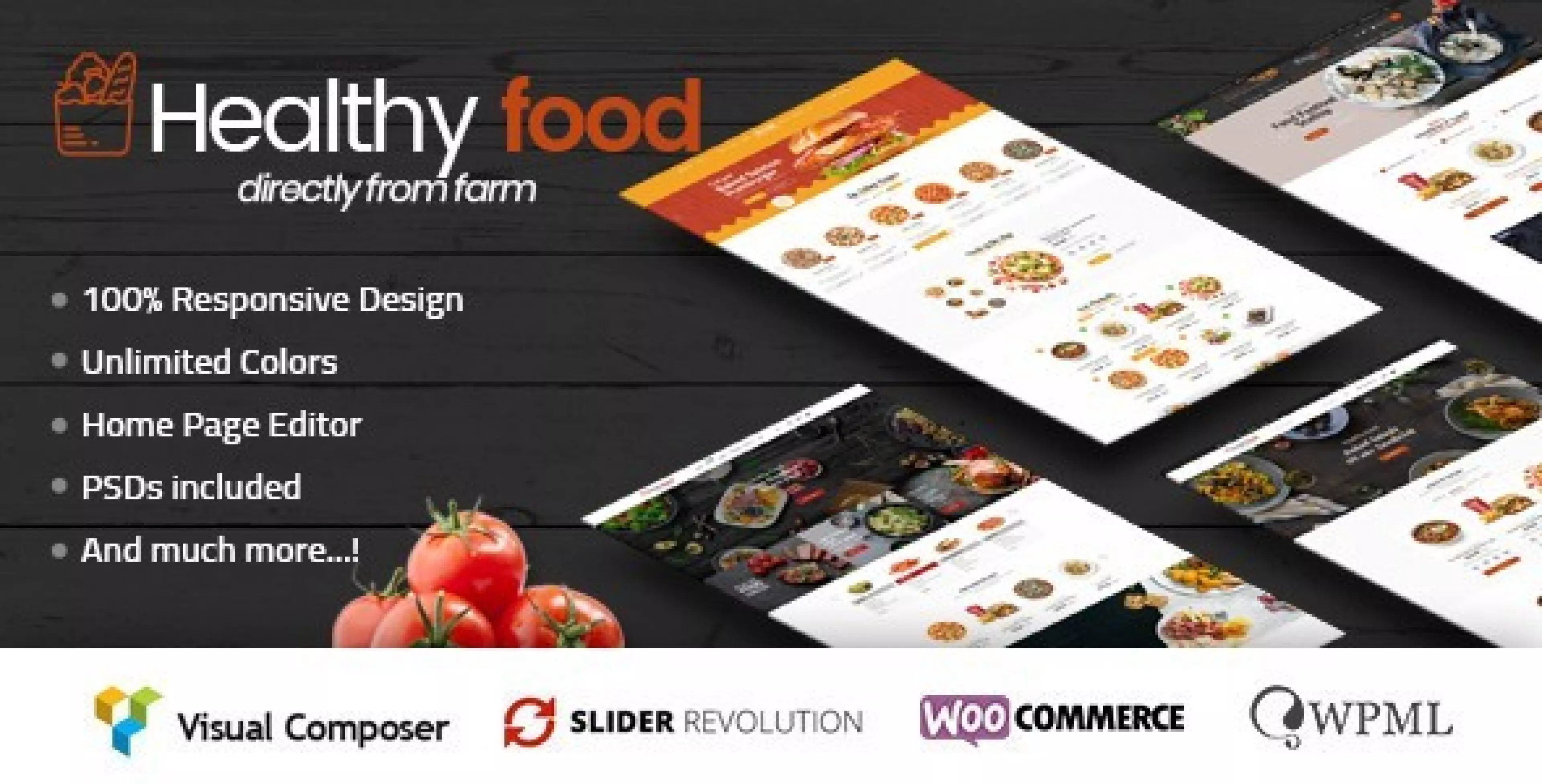 HealthyFood - Food & Organic WooCommerce Theme (RTL Supported)