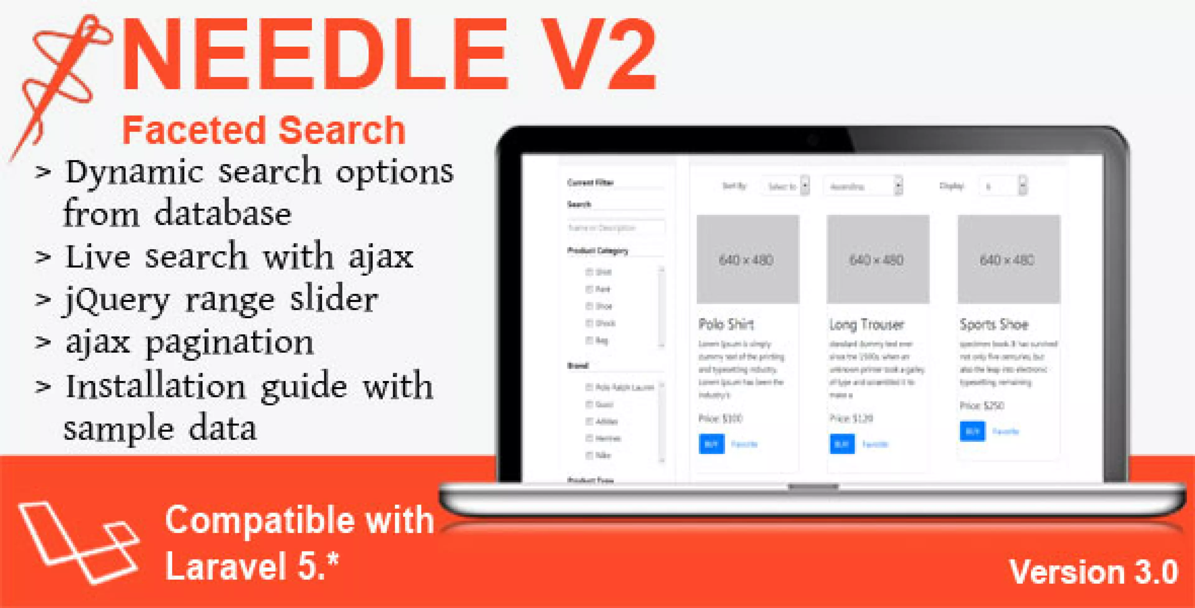 Needle V2 - Laravel Faceted Search