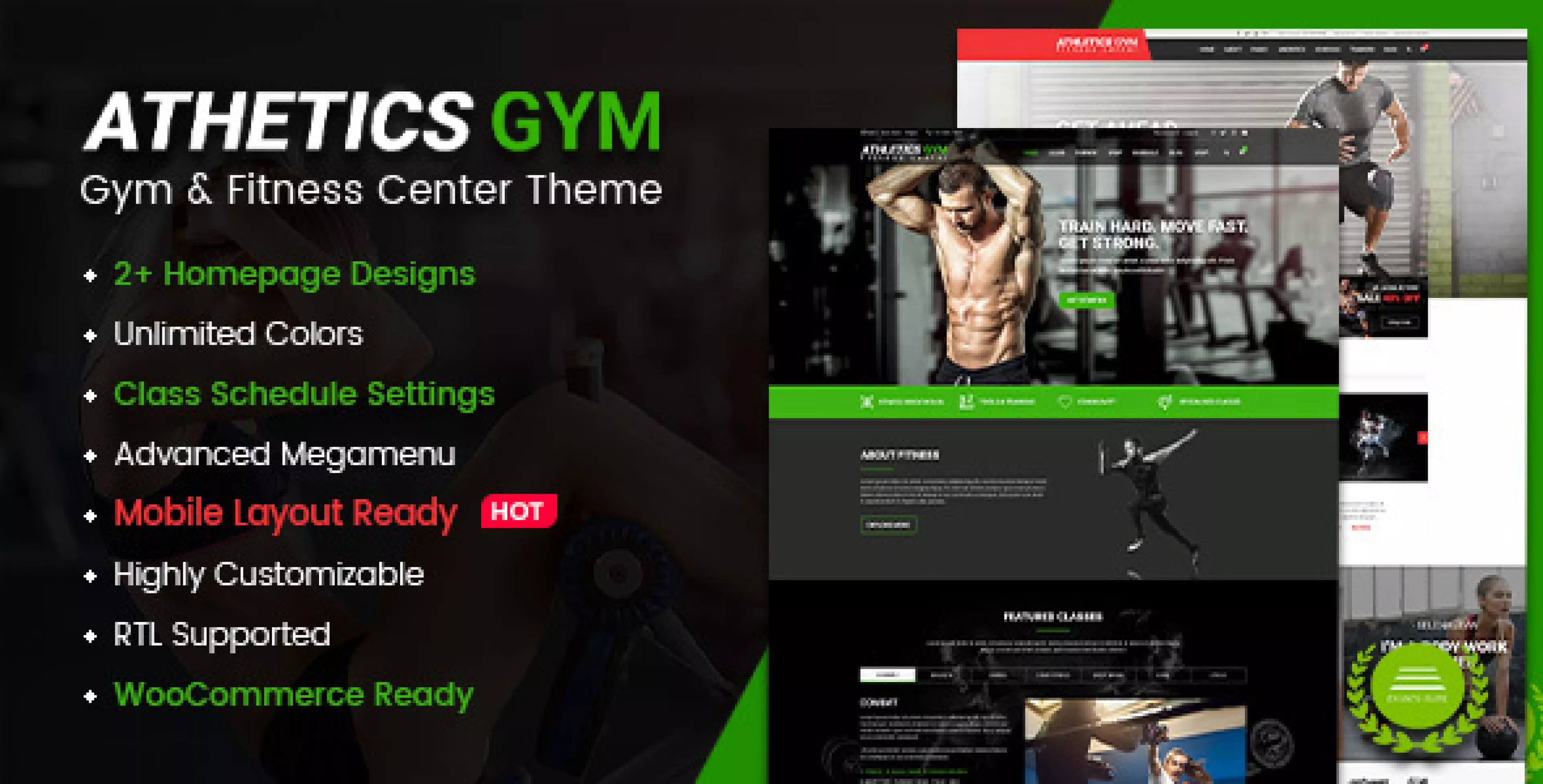 Athetics - Gym Fitness WordPress Theme (Mobile Layout Ready)