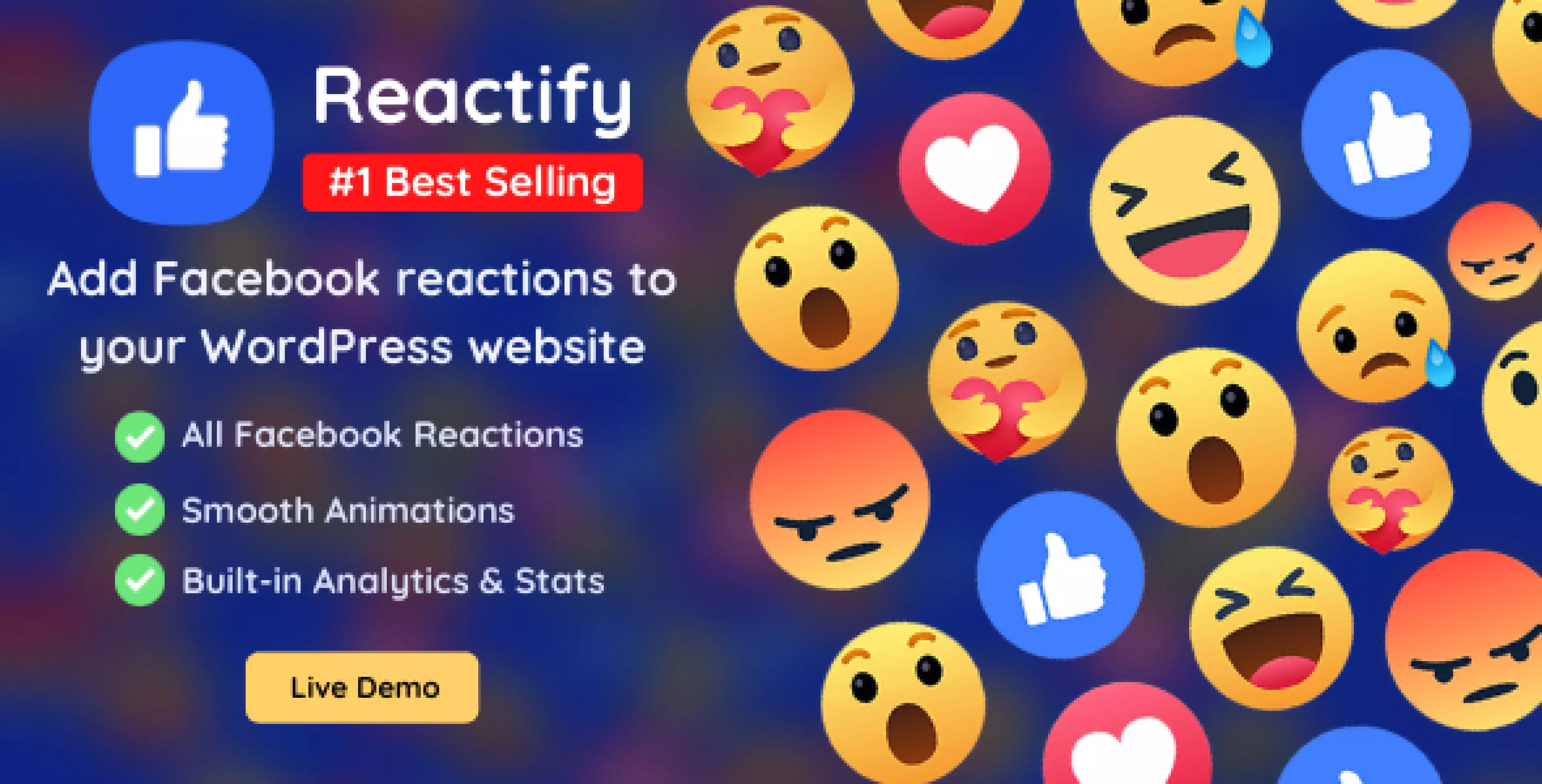 Reactify - Facebook Reactions For WordPress