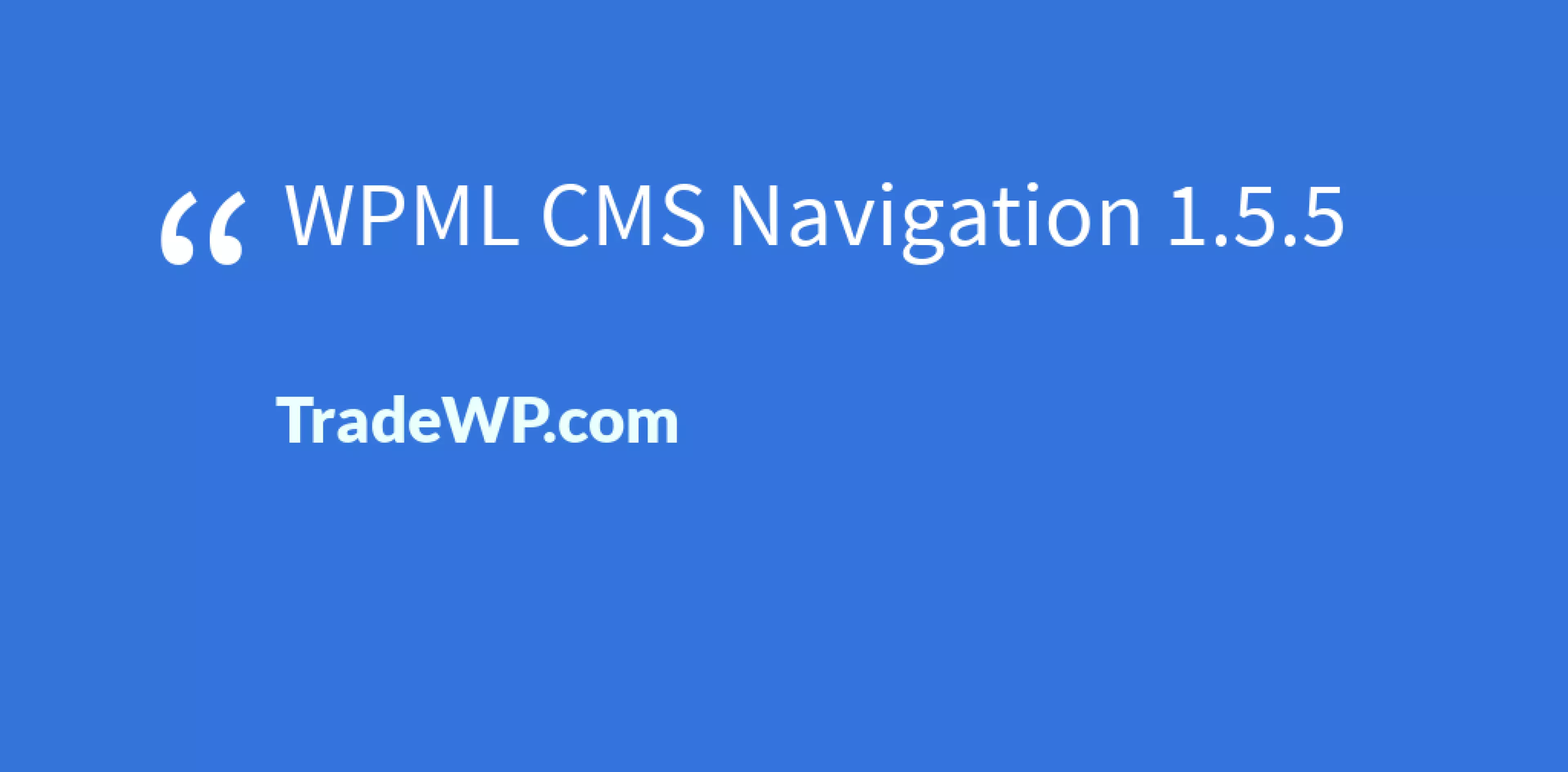 WPML CMS Navigation 1.5.5