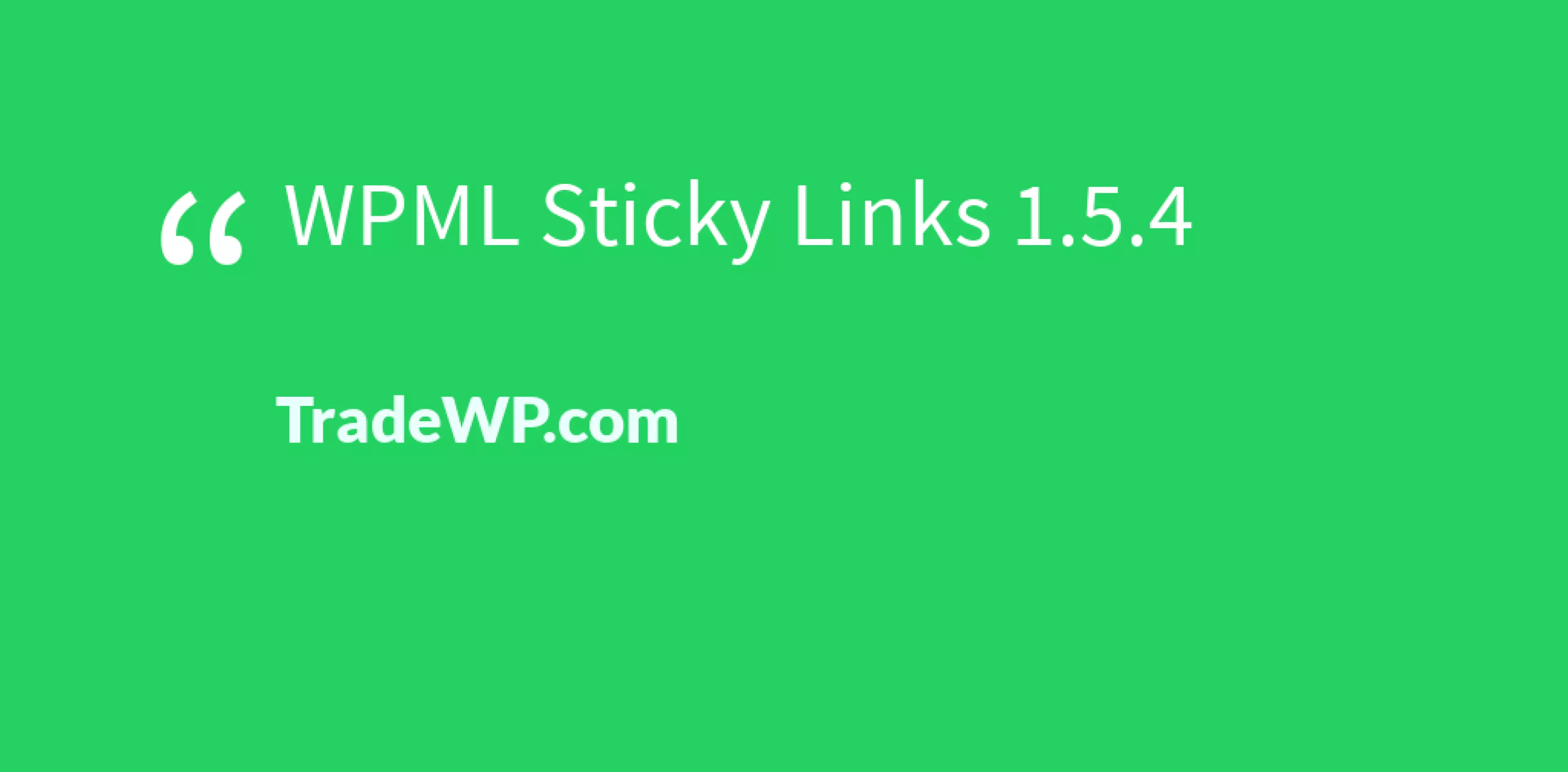 WPML Sticky Links