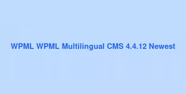 WPML WPML Multilingual CMS 4.4.12