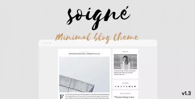Soigne - A Responsive Minimal WordPress Blog Theme 1.3